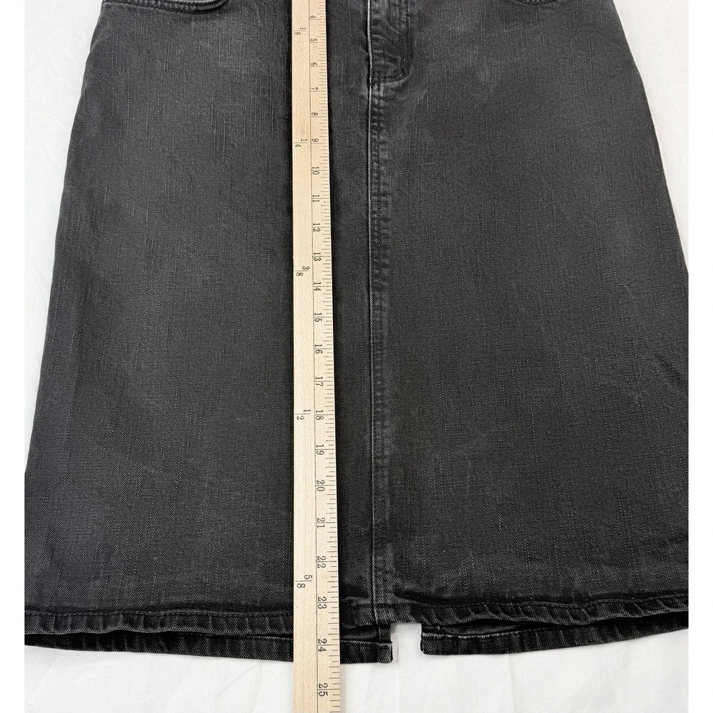 Lauren Jeans Co Ralph Lauren Denim Skirt Women's SZ-8 Black‎ Stretch Cotton